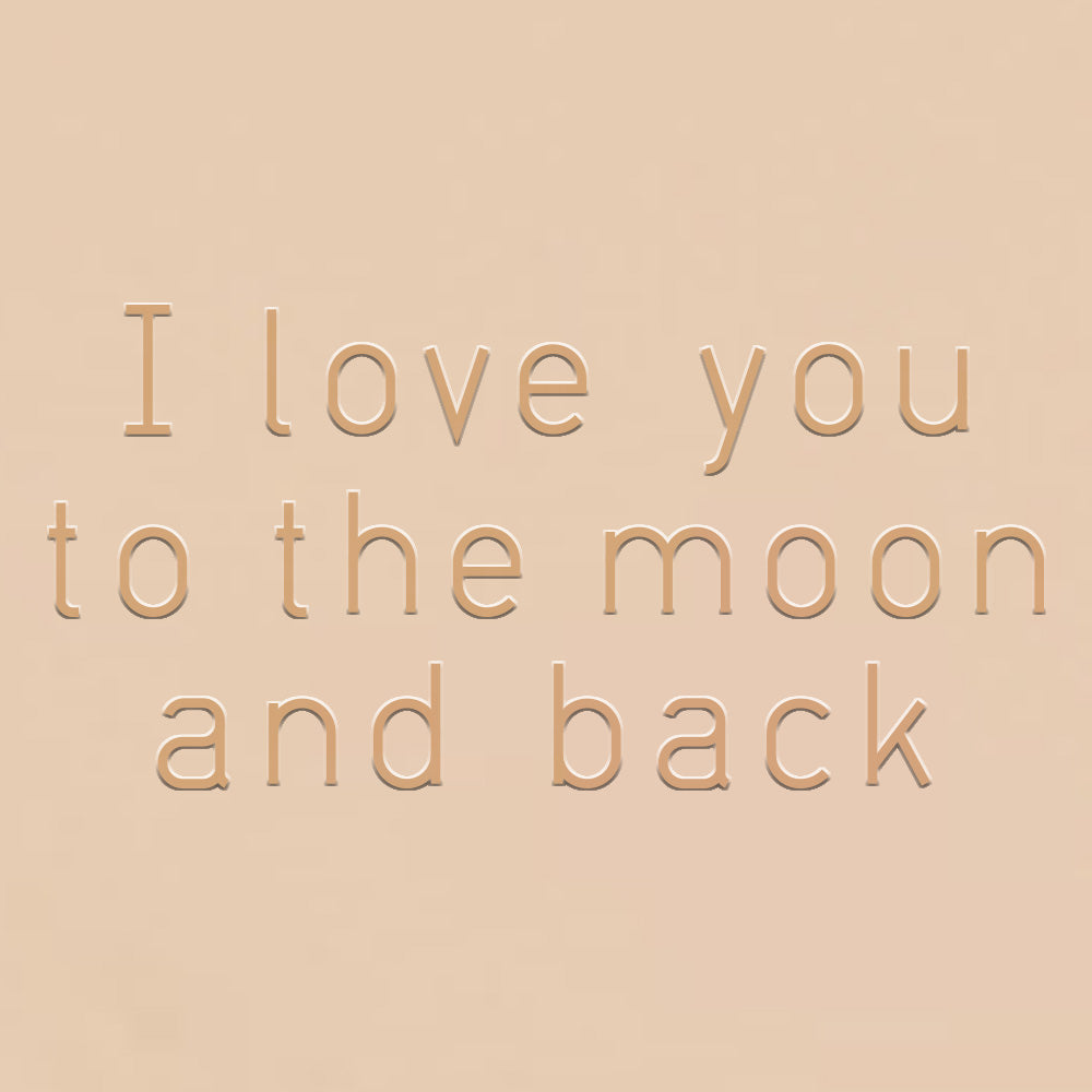 Medaglietta in oro 18 kt “Ti amo fino alla luna e ritorno”