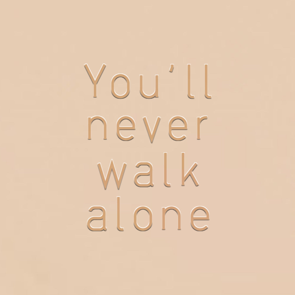 Medaglietta in oro 18 kt “Non camminerai mai da solo”